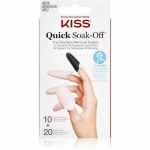 KISS Quick Soak-Off Remover Caps sada pro odstranění umělých nehtů 30 ks obraz