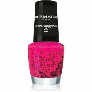 Dermacol Neon neonový lak na nehty odstín 46 Poppy Pink 5 ml obraz
