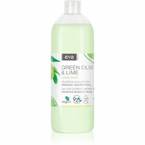 Eva Natura Green olive & Lime krémové tekuté mýdlo na ruce náhradní náplň 1000 ml obraz