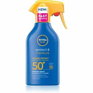 NIVEA SUN Protect & Moisture hydratační sprej na opalování SPF 50+ 270 ml obraz