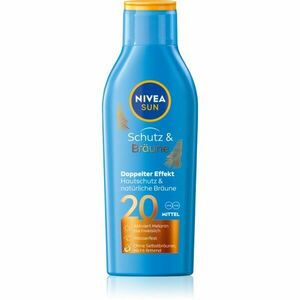 NIVEA SUN Protect & Bronze mléko na opalování podporující zhnědnutí SPF 20 200 ml obraz