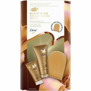Dove Glow & Go Gradual Self-Tan Gift Set sada pro dokonalé opálení pro ženy obraz