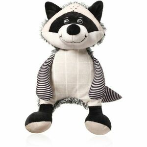 BabyOno Rattle Toy Rocky Racoon interaktivní plyšová hračka 25x13 cm 1 ks obraz