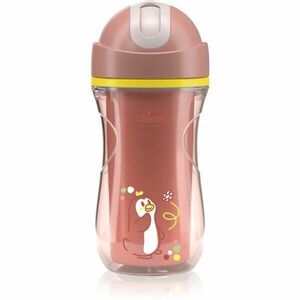 Chicco Sport Cup 14m+ hrnek s brčkem Pink 266 ml obraz