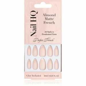Nail HQ Almond Matte French umělé nehty s lepidlem 24 ks obraz