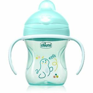 Chicco Training Cup 6m+ tréninkový hrnek s držadly Teal 1 ks obraz