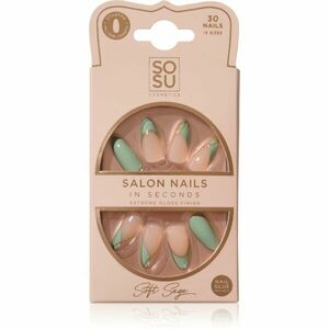 SOSU Cosmetics Salon Nails umělé nehty odstín Soft Sage 30 ks obraz