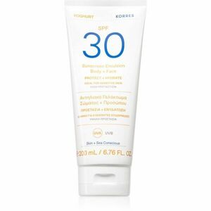Korres Yoghurt Sunscreen opalovací emulze na obličej a tělo SPF 30 200 ml obraz