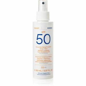 Korres Yoghurt Sunscreen opalovací mléko ve spreji na obličej a tělo SPF 50+ 150 ml obraz