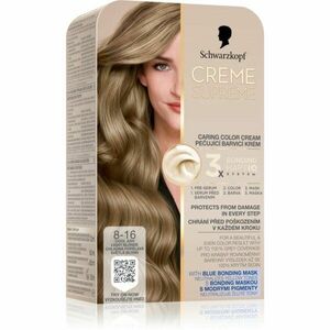 Schwarzkopf Creme Supreme permanentní barva na vlasy odstín 8-16 Chladná popelavá světlá blond 60 ml obraz