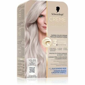 Schwarzkopf Creme Supreme permanentní barva na vlasy odstín 10-55 Chladná stříbrná blond 60 ml obraz