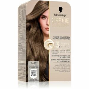 Schwarzkopf Creme Supreme permanentní barva na vlasy odstín 7-42 Béžová blond 60 ml obraz
