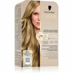 Schwarzkopf Creme Supreme permanentní barva na vlasy odstín 8-0 Přirozená světlá blond 60 ml obraz