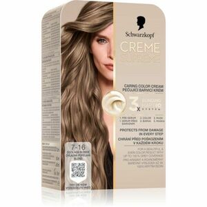 Schwarzkopf Creme Supreme permanentní barva na vlasy odstín 7-16 Chladná popelavá blond 60 ml obraz
