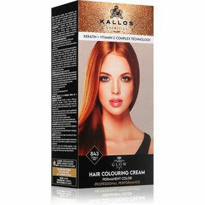 Kallos Glow Lasting Cream Colour permanentní barva na vlasy odstín Corall Red 60 ml obraz