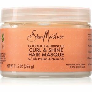 Shea Moisture Coconut & Hibiscus Curl & Shine intenzivně ošetřující maska pro kudrnaté vlasy 326 g obraz