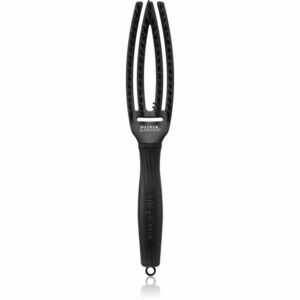 Olivia Garden Fingerbrush Boar & Nylon kartáč na vlasy s nylonovými a kančími štětinami Full Black S 1 ks obraz