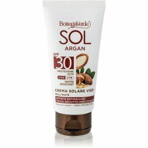 Bottega Verde Sol Argan opalovací krém pro mastnou a smíšenou pleť SPF 30 50 ml obraz
