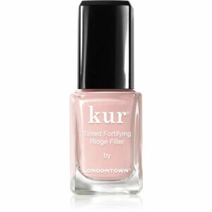 LONDONTOWN Kur Tinted Fortifying Ridge Filler vyhlazující podkladový lak na nehty pro suché a křehké nehty odstín Petal Pink 12 ml obraz