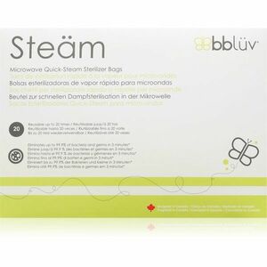 BBLÜV Steäm sterilizační sáčky do mikrovlnné trouby 24 x 21 cm 6 ks obraz