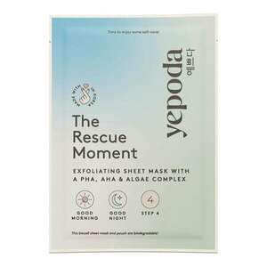 YEPODA - The Rescue Moment – Exfoliační látková maska s PHA, AHA a řasami obraz