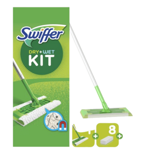 SWIFFER Startovací Sada S 1 Násadou, 8 Prachovkami A 3 Čisticími Ubrousky obraz