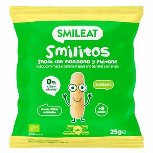 SMILEAT BIO kukuřičné křupky banán a jablko s panenským olivovým olejem 25 g obraz