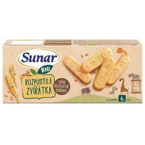 SUNAR Sunar BIO sušenky Rozpustilá zvířátka 160 g obraz