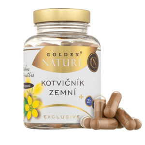 GOLDEN NATURE Exclusive Kotvičník zemní 90%+ Zinek + Selen 100 kapslí obraz