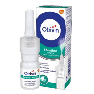 OTRIVIN Menthol 1mg/ml nosní sprej při léčbě ucpaného nosu 10 ml obraz