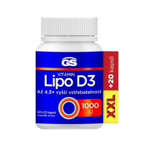 GS Vitamin Lipo D3, 1000 IU, XXL 80 kapslí obraz