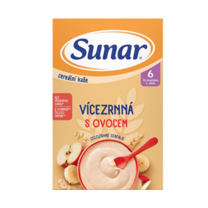 SUNAR Cereální kaše vícezrnná s ovocem od ukončení 6. měsíce 210 g obraz