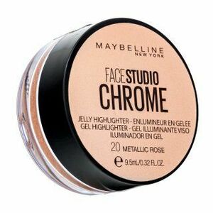 Maybelline Face Studio Chrome Highlighter rozjasňovač 20 Metallic Rose obraz