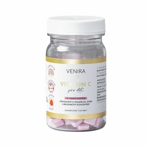 Venira kids Vitamin C pro děti ve formě kostiček jahoda 120 tablet obraz