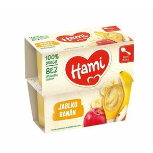 Hami 100% ovoce Jablko a banán 4m+ 4x100 g obraz