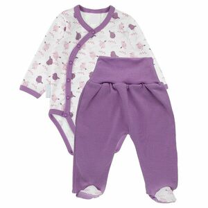 MBaby Zavinovací kojenecké body + polodupačky, bavlna, 2D sada, , Ptáčci - šeříková obraz