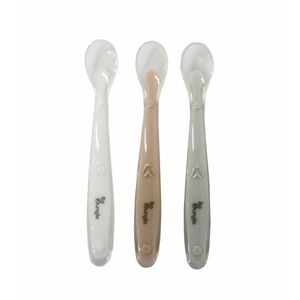 Bo Jungle měkké jídelní lžičky Soft 3 ks White/Grey/Terracotta obraz