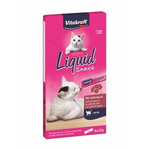 Vitakraft Cat Liquid Snack játrovka a biotin 6x15 g obraz