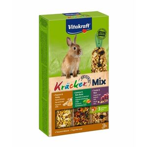 Vitakraft Kräcker Mix králík –⁠⁠⁠⁠⁠⁠ popkorn, zelenina a ořechy 3x56 g obraz