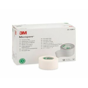 3M Micropore Papírová chirurgická páska 2, 5 cm x 9, 1 m 12 ks bílá obraz