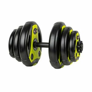 inSPORTline Jednoruční nakládací činkový set 3-18 kg černo-zelený obraz