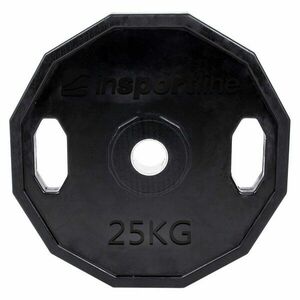 inSPORTline Pogumovaný olympijský kotouč Ruberton 25 kg 50 mm obraz