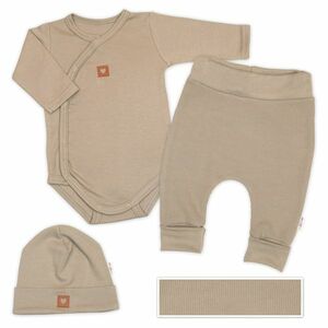 Baby Nellys Rostoucí 3dílná sada pro miminko Nature - taupe, vel. 56/62 obraz