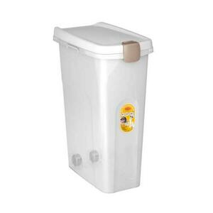 Stefanplast Pet food Container 45x27x61cm 40l průsvitný/bílý barel na 15kg granulí obraz