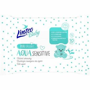 Linteo Baby Aqua Sensitive dětské jemné vlhčené ubrousky 10 ks obraz