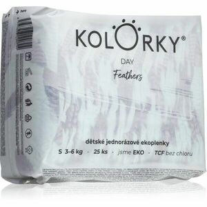 Kolorky Day Feathers jednorázové EKO pleny velikost S 3-6 Kg 25 ks obraz