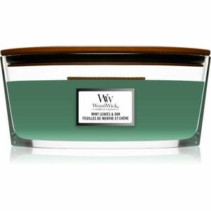 Woodwick Mint Leaves & Oak vonná svíčka s dřevěným knotem (hearthwick) 453, 6 g obraz