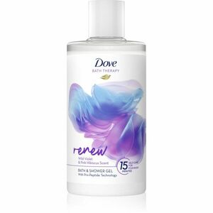 Dove Bath Therapy Renew sprchový a koupelový gel Wild Violet & Pink Hibiscus 400 ml obraz