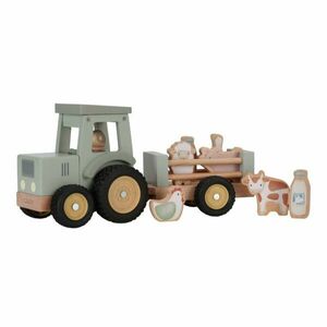 Little Dutch Little Farm Tractor with Trailer hračka ze dřeva 18 m+ 1 ks obraz