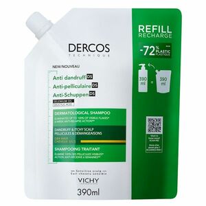 VICHY DERCOS Šampon proti lupům suché vlasy - náhradní náplň 390ml obraz